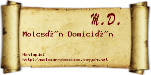 Molcsán Domicián névjegykártya